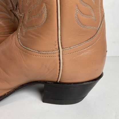 Vintage Tony Lama Gold Label Cowboy Boots 9.5 D Lizard Wingtip USA Made