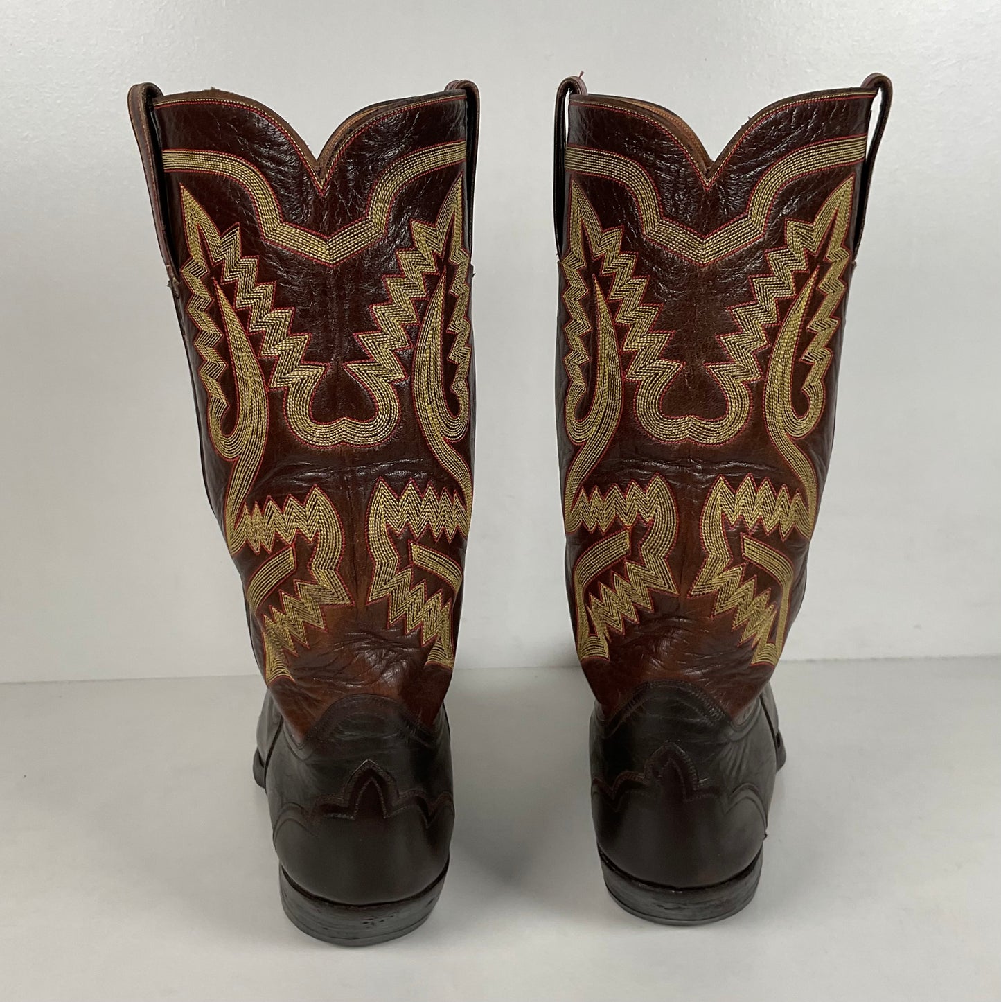 Custom Cowboy Boots | Wingtip Triad | Dark Brown Calfskin | Narrow | Men’s 9.5
