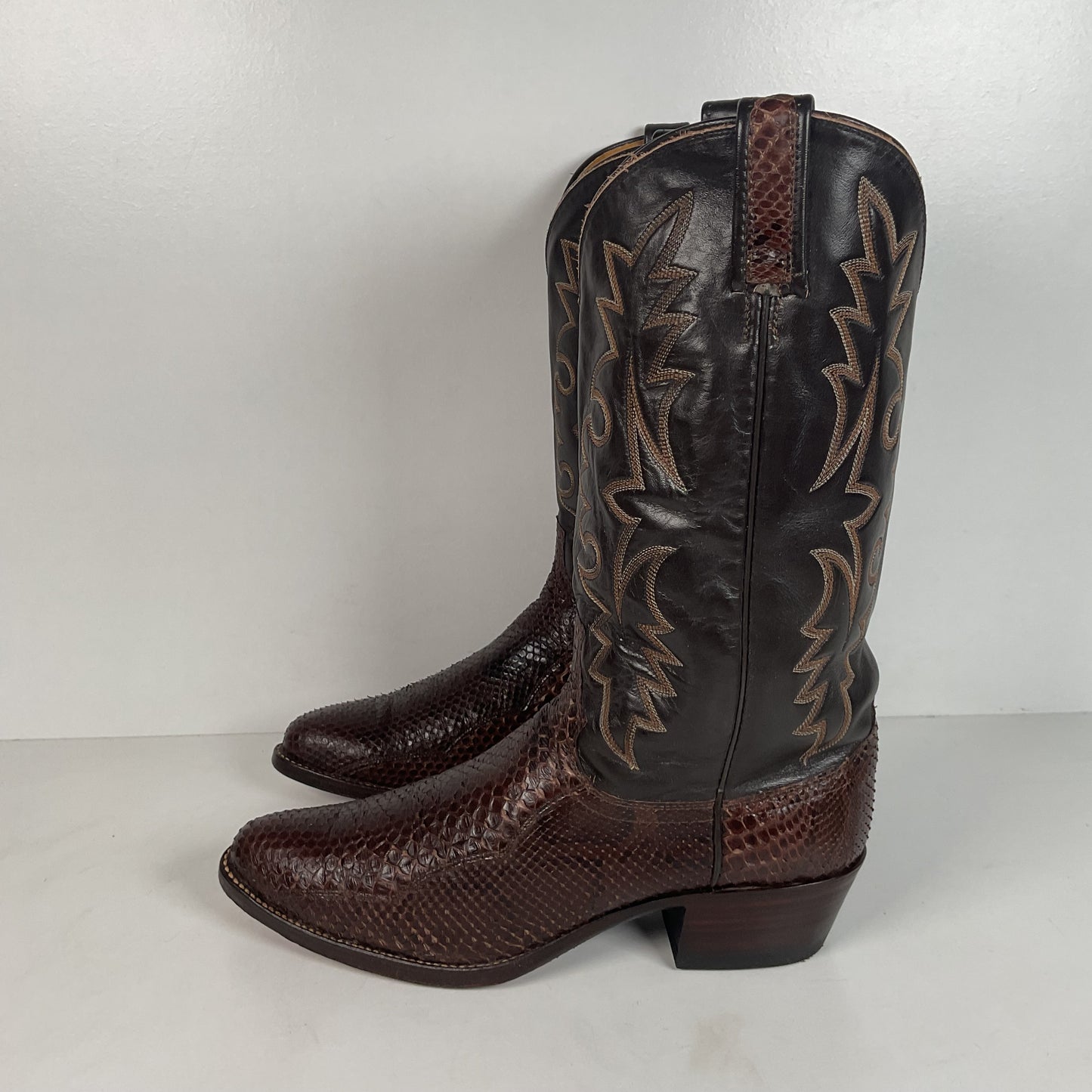 Vintage Dan Post Snakeksin Cowboy Boots | Exotic | USA Made | Men’s 9.5 D
