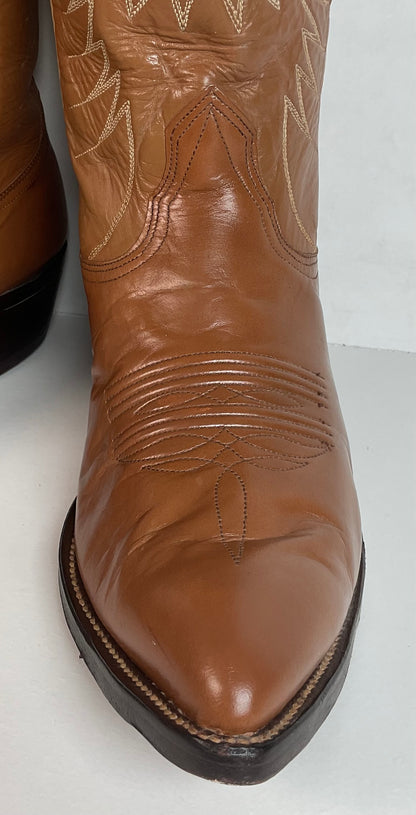Vintage Nocona Calfskin Cowboy Boots 12 D Old Black Label