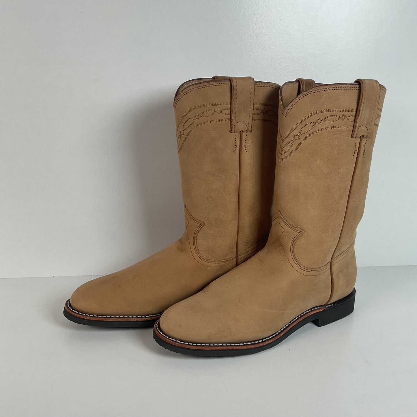 Justin Elk Skin Roper Boots | Tekno Crepe | USA Made | Women’s 7 B