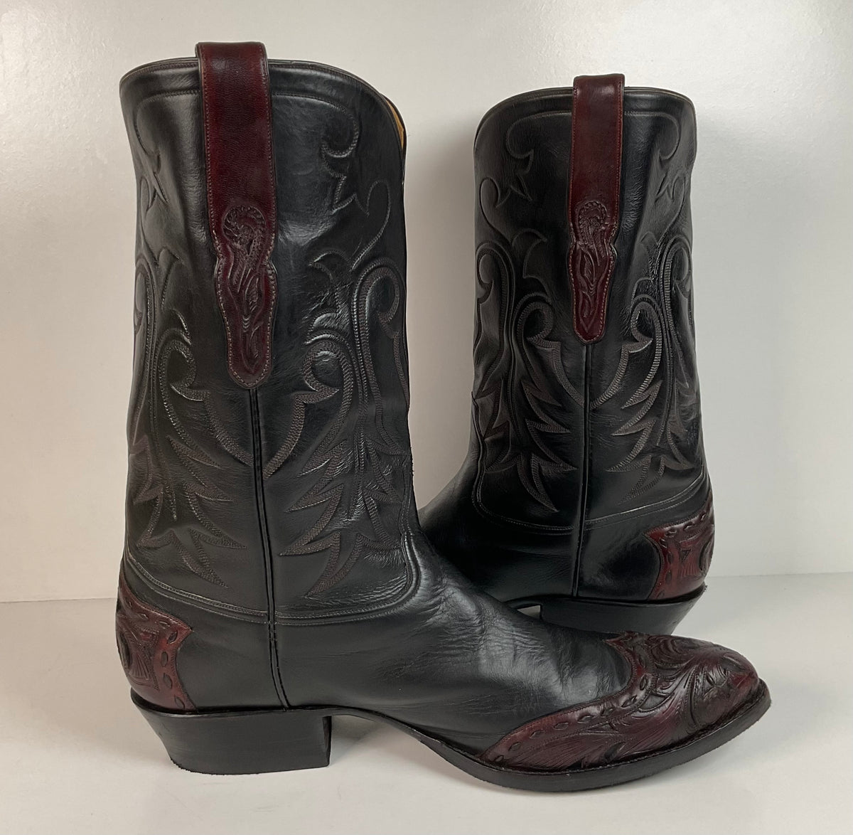 Tres Outlaws Custom Cowboy Boots | Tooled Wingtip Triad | Men’s 16 E