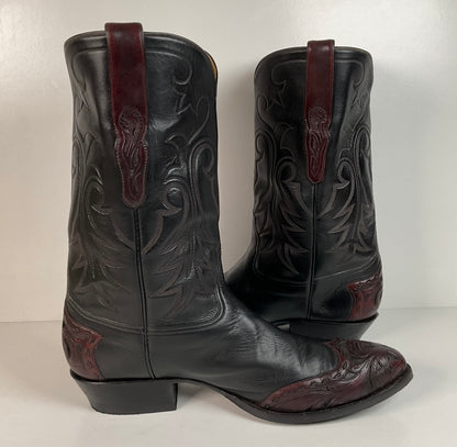 Tres Outlaws Custom Cowboy Boots | Tooled Wingtip Triad | Men’s 16 E
