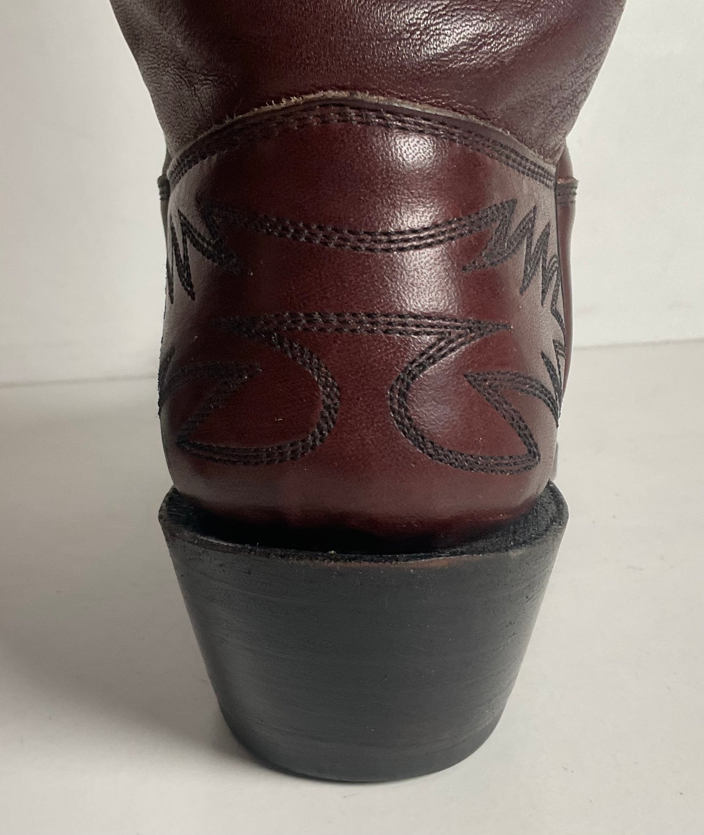 Vintage Stewart Boot Company Tall Cowgirl Boots 10 Narrow Romero Cloth Pulls