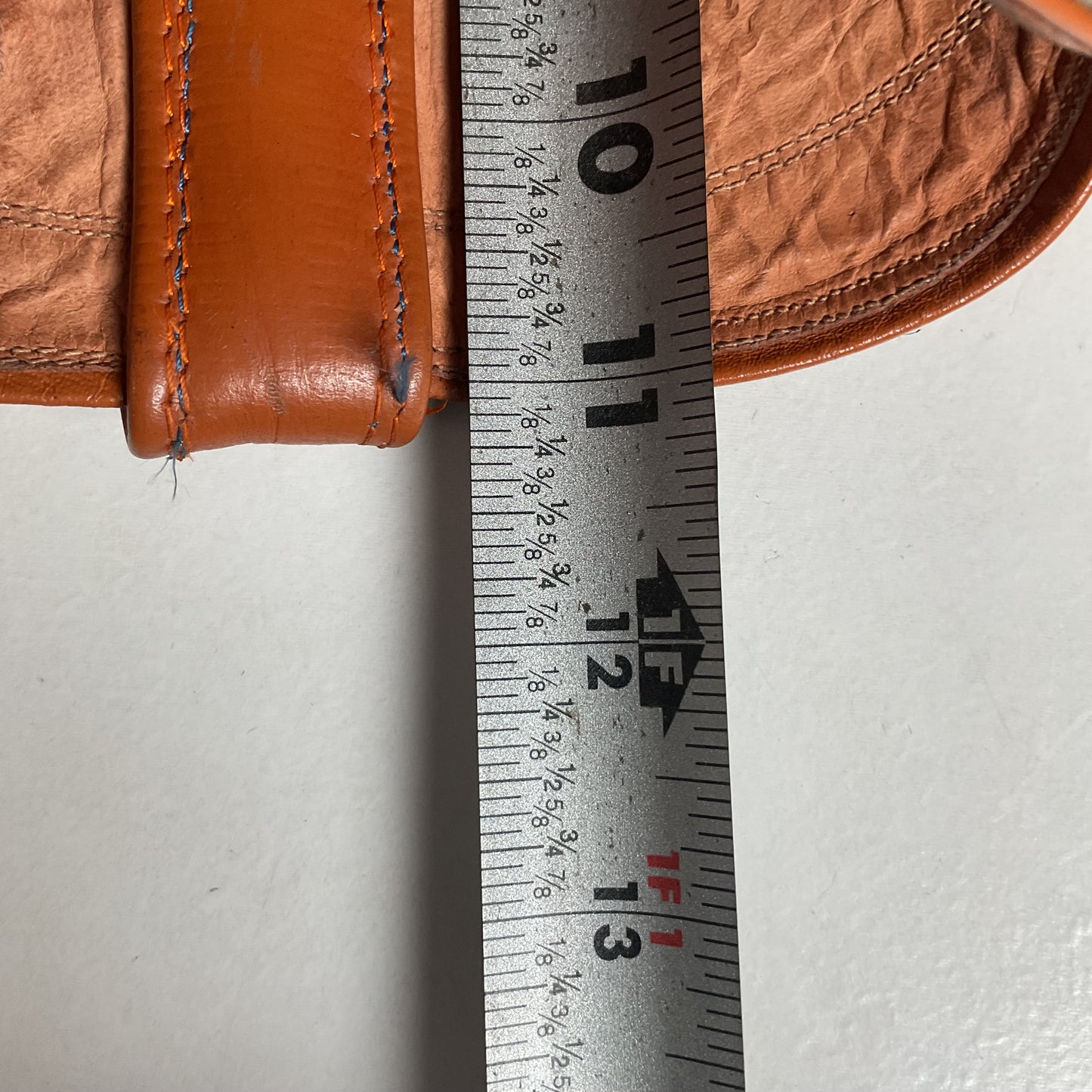 1960s Cowtown Handmade Cowboy Boots 13.5 D Pumpkin Orange Lizard Wingtip