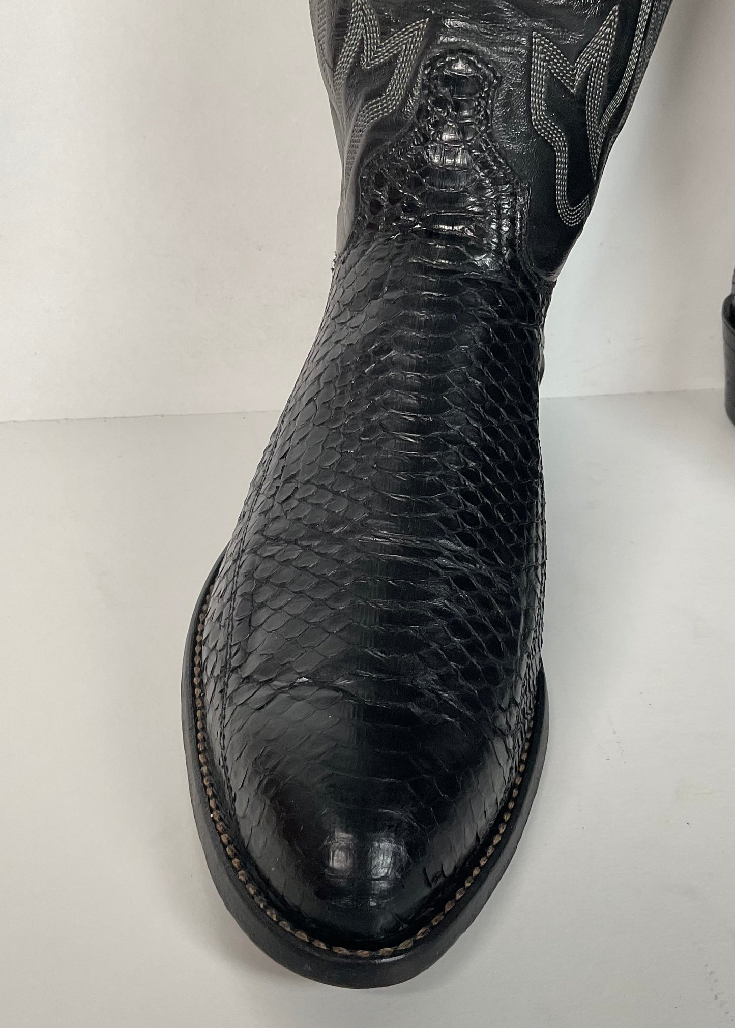 Vintage Texas Imperial Cowboy Boots | Python Snakeskin | USA Made | Men’s 9.5 D