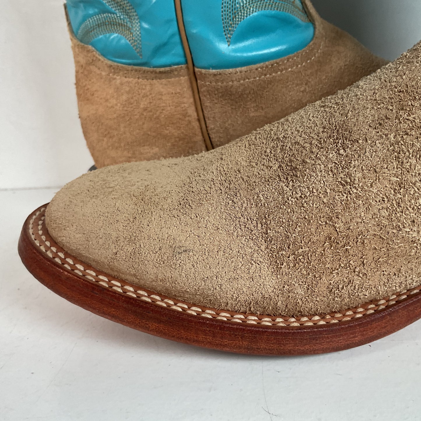 Tony Lama Rough Out Suede Cowboy Boots | USA Made | 10.5 D