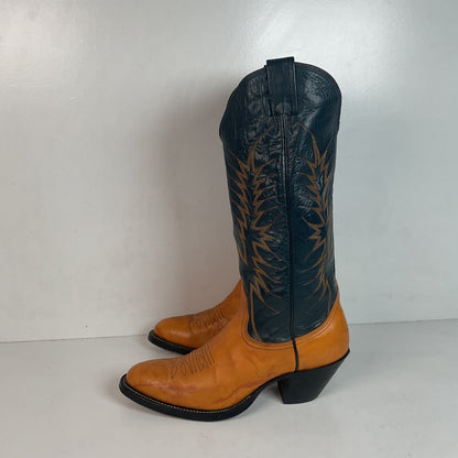 Vintage Nocona Butterscotch Cowgirl Boots 7 B USA Made