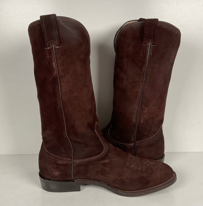 Vintage Nocona Pig Skin Suede Cowboy Boots | USA Made | Men’s 9.5 EE