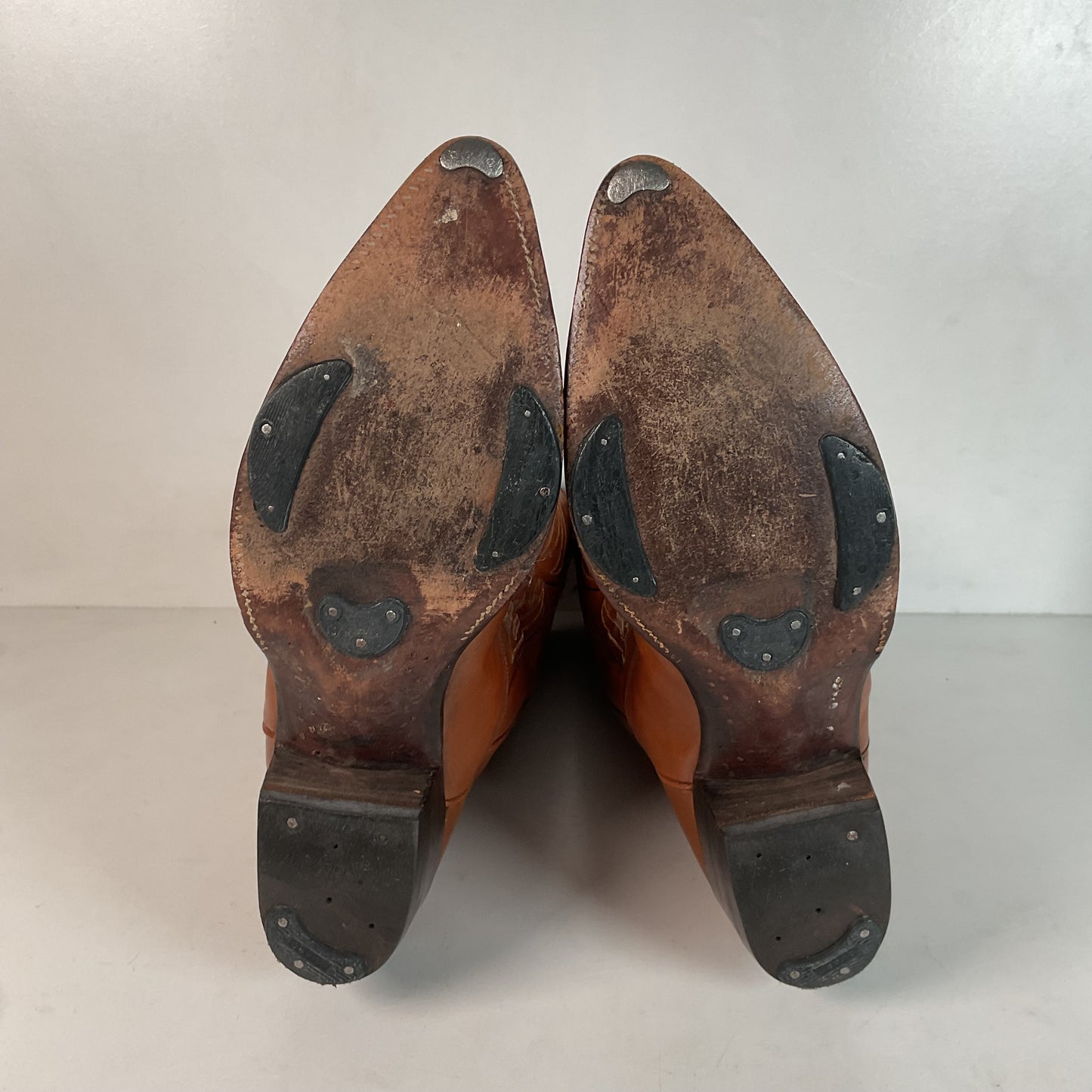 Vintage Dan Post Line Dancing Cowboy Boots 12 B Made in Spain