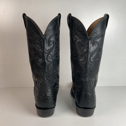 Vintage Nocona Black Ostrich Quill Cowboy Boots Men’s 11.5 B Exotic