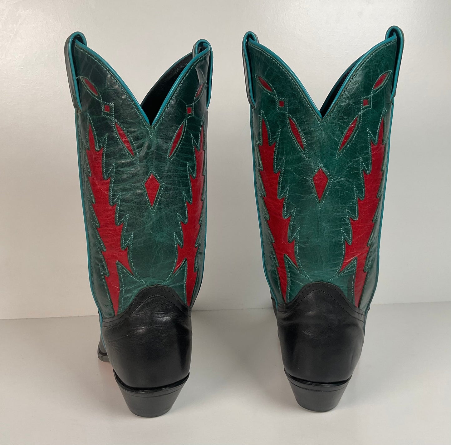 Vintage Dan Post for Code West Cowgirl Boots | Tooled Inlays | Women’s 9 M
