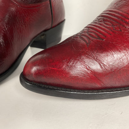 Vintage Larry Mahan Oxblood Cowboy Boots | Soft Buckskin | Men’s 10.5 EE