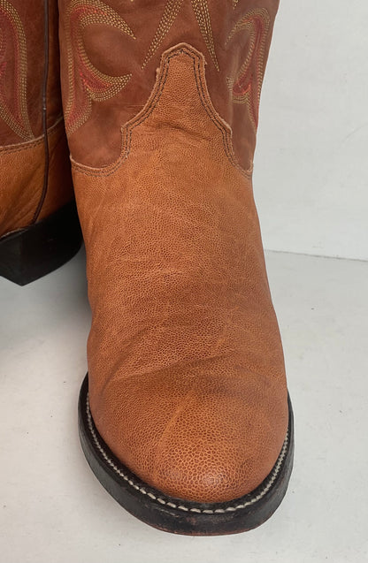 Justin Elephant Cowboy Boots 9.5 D Exotic USA Made Exotic