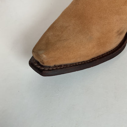 F. H. Senka Cowgirl Boots 8.5 US Nubuck Suede Snip Toe