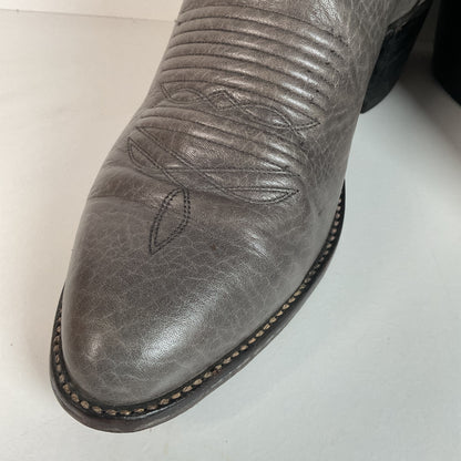 Vintage J. Chisholm Bullhide Cowboy Boots | Grey | USA Made | 10.5 D