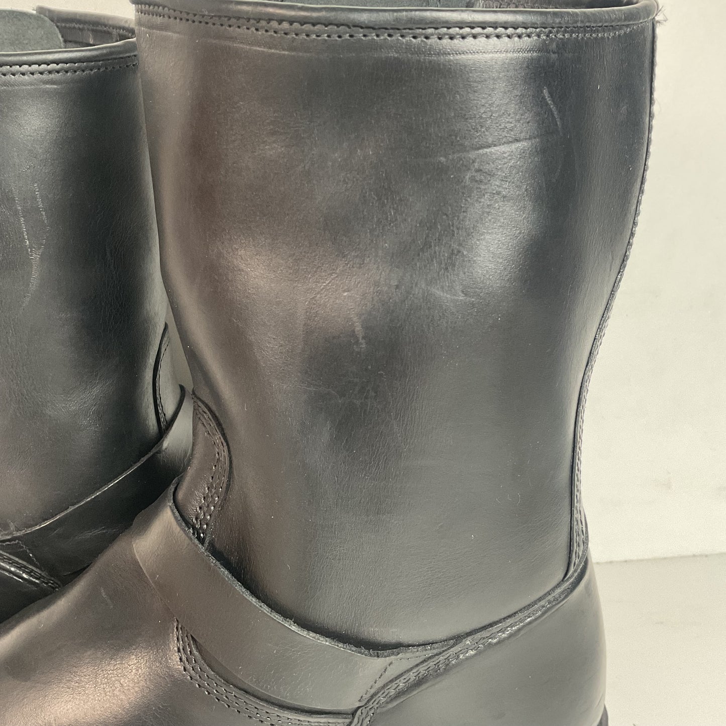 Frye John Addison Engineer Boots 11.5 M USA Made Black Calf