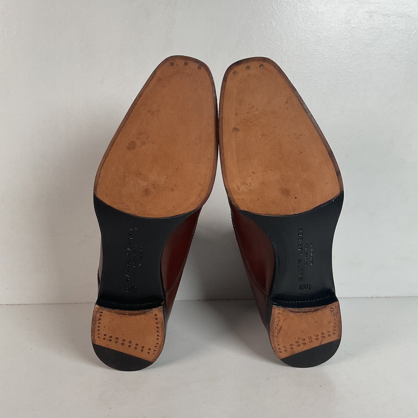 Women’s Ralph Lauren Victorian Style Boots 6.5 B Brown Leather Purple Label