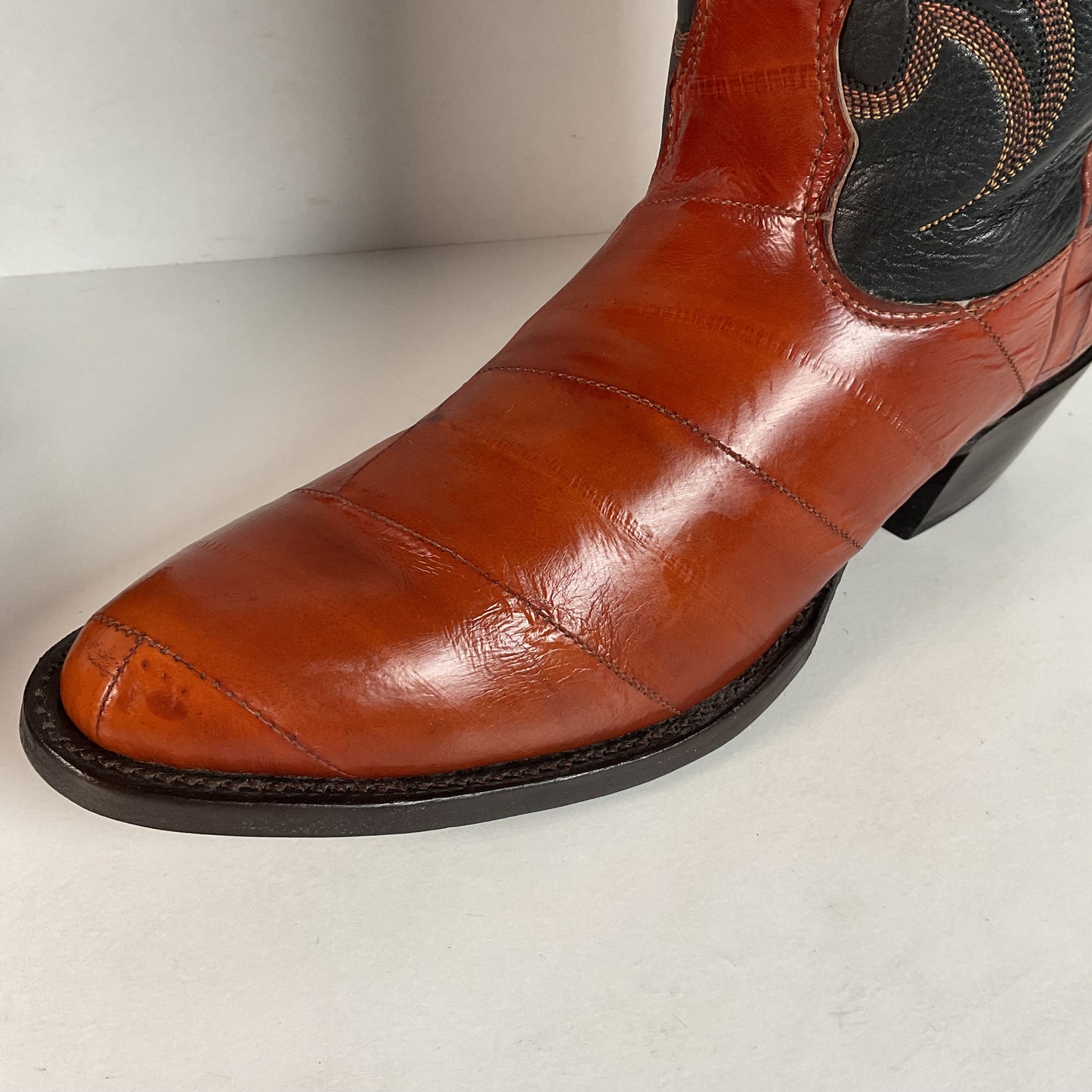 Vintage Nocona Eel Cowgirl Boots | USA Made | Exotic | Men’s 7.5 C | Women’s 8.5