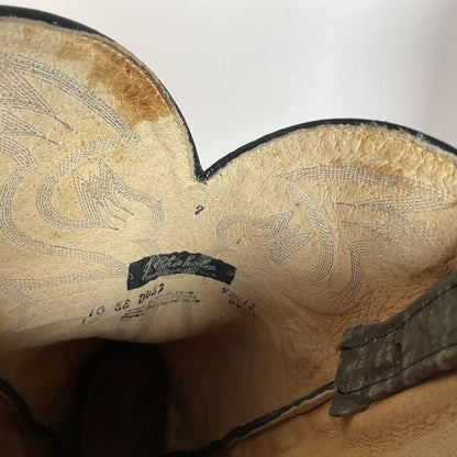 Vintage J. Chisholm Sueded Cowboy Boots | USA Made | 10 EE