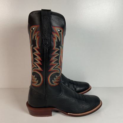 R. Watson Smooth Ostrich Cowboy Boots | Exotic | Black | Men’s 9 D