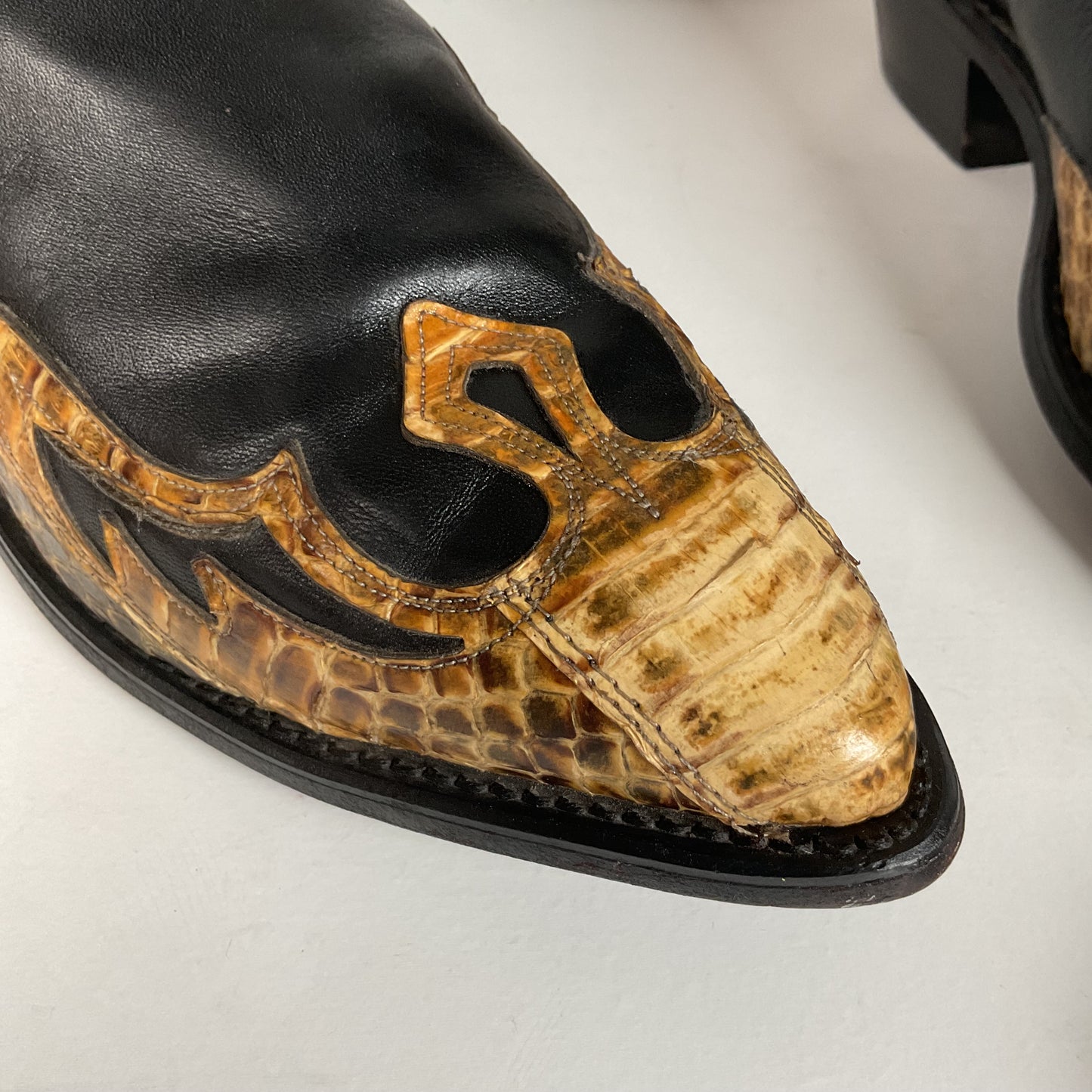Dan Post for Code West Cowboy Boots | Python Snakeskin Tip | USA Made | 9 Wide