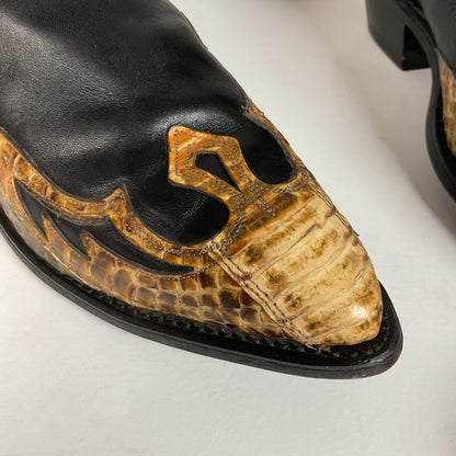 Dan Post for Code West Cowboy Boots | Python Snakeskin Tip | USA Made | 9 Wide