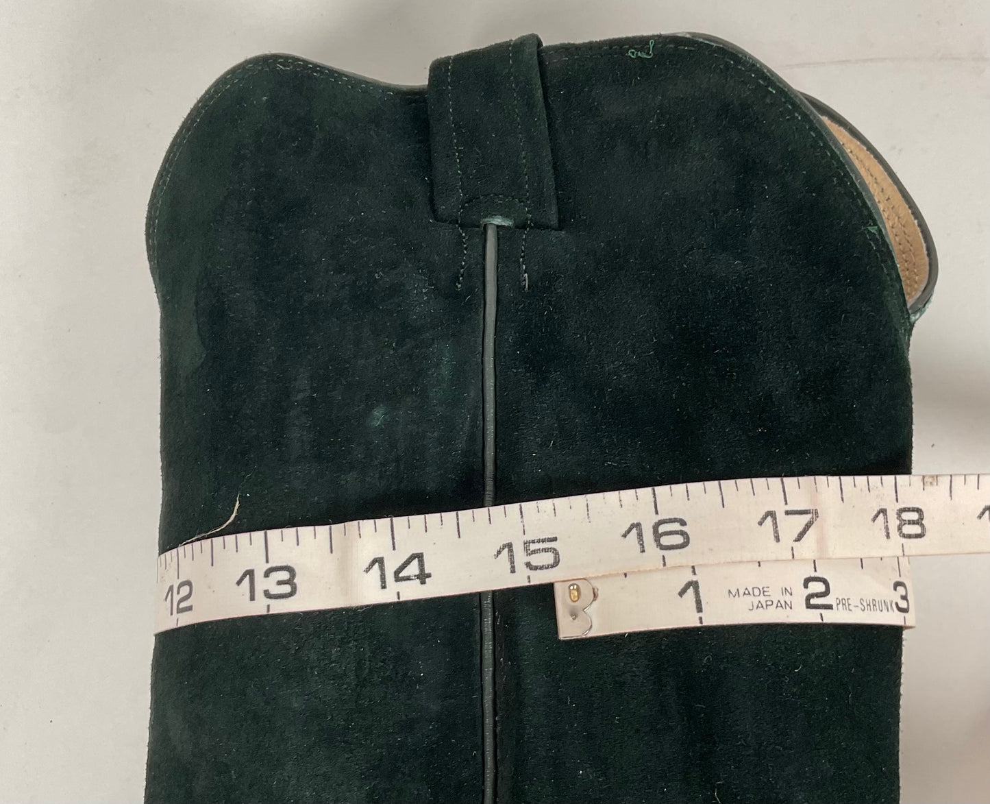 Vintage Nocona Wild Boar Cowboy Boots | Pig Skin Suede | Emerald Green | Men’s 11.5 E