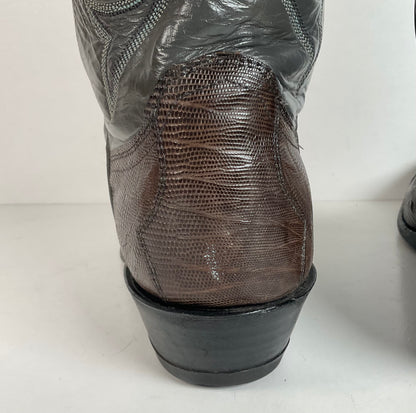 Vintage Justin Teju Lizard Cowboy Boots | Brogued | USA Made | Men’s 10.5 B