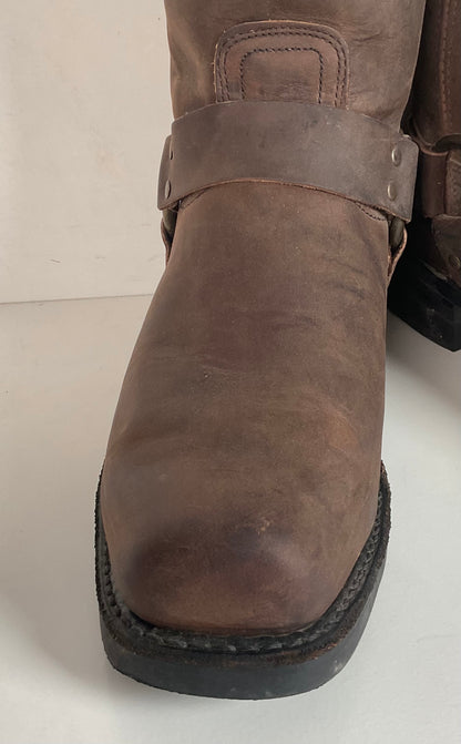 Frye Gaucho Harness Moto Boots 12 M Square Toe Style 87400 USA Made