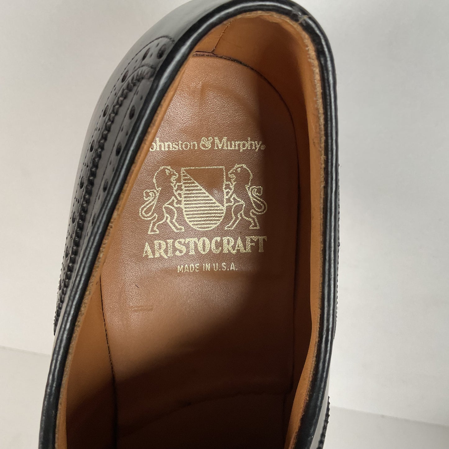 Vintage Johnston Murphy Oxford Shoes | USA Made | Classic Black | Men’s 12 D