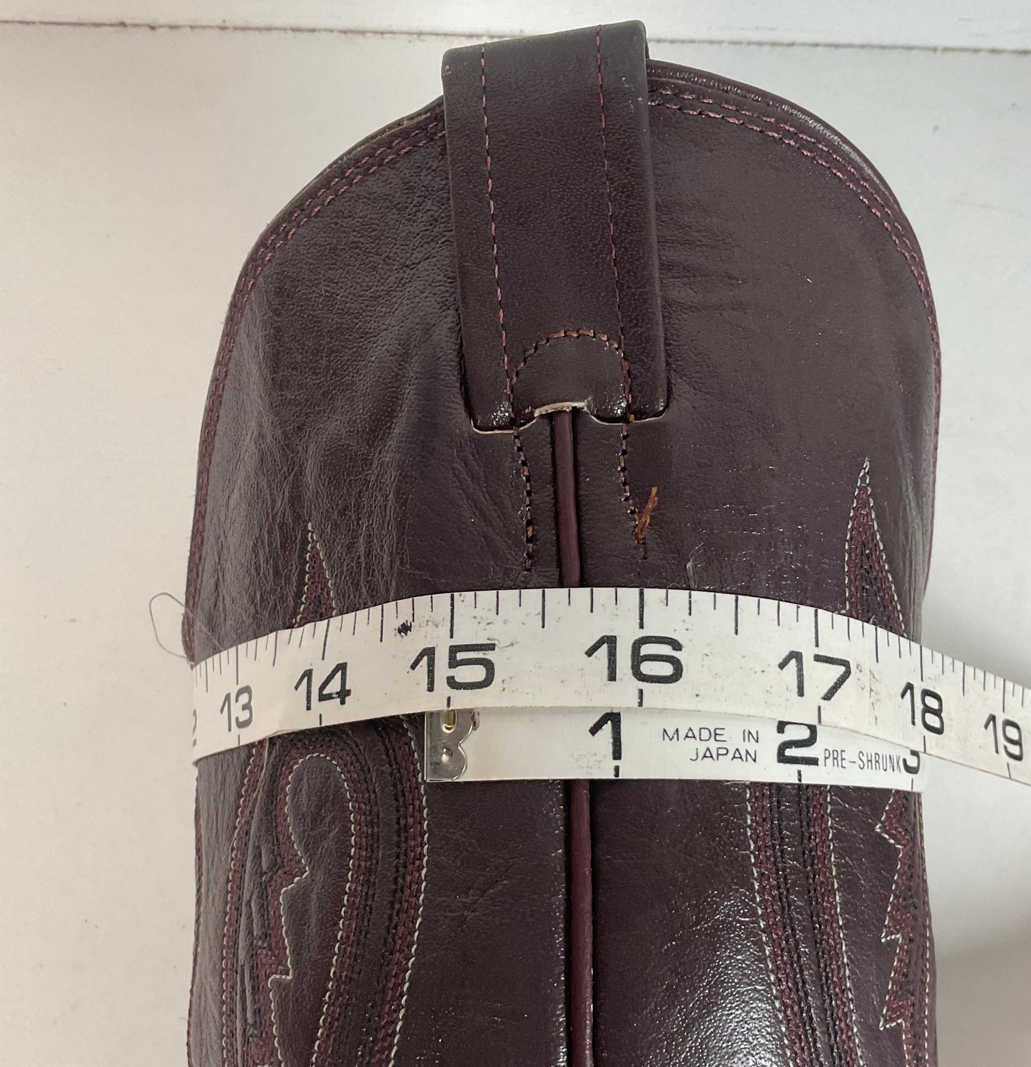 Vintage Nocona Burgundy Boar Cowboy Boots 10.5 D USA Made Wild Pig Skin