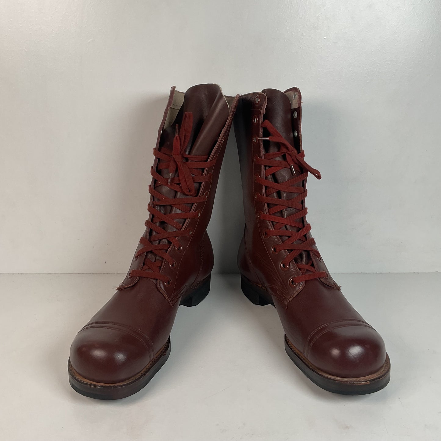 Vintage Vietnam War Brown Jump Boots 11 N (Narrow) Cap Toe Paratrooper