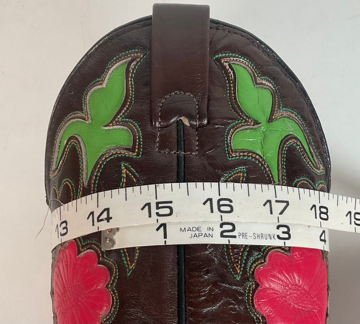 Vintage 1970s Texas Poppy Flower Cowgirl Boots 8 M USA Made