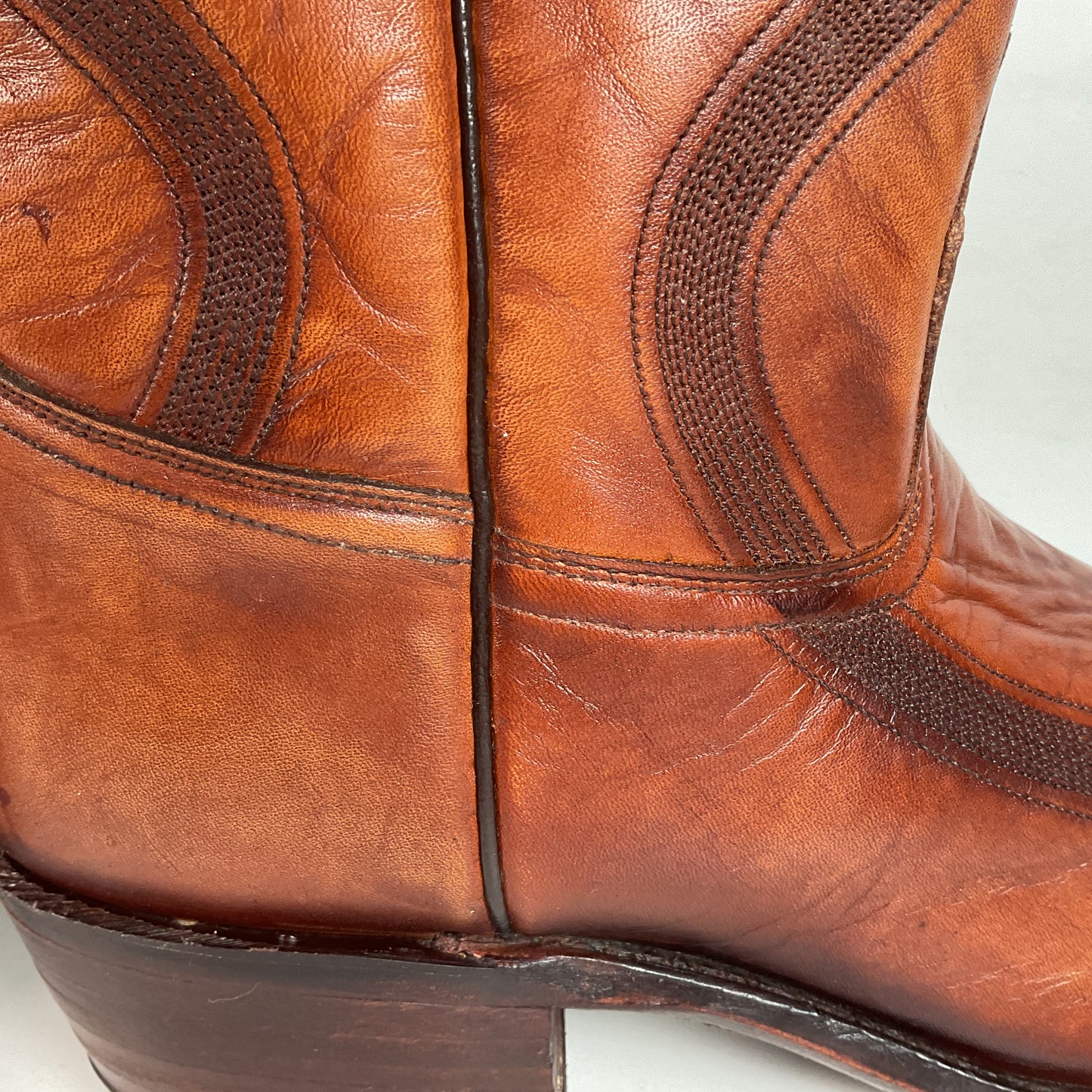 Vintage Dan Post French Toe Cowboy Boots | 1970s | 10.5 D