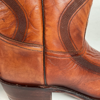 Vintage Dan Post French Toe Cowboy Boots | 1970s | 10.5 D