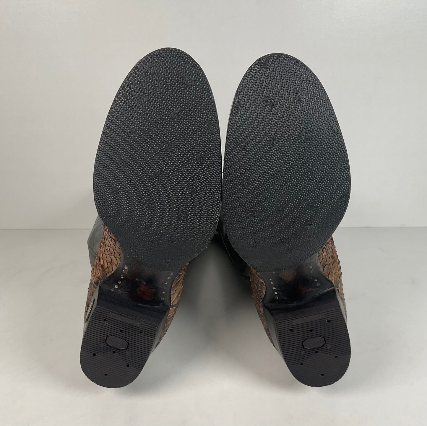 Vintage Larry Mahan Python Snakeskin Cowboy Boots | Reticulated | Men’s 12 D