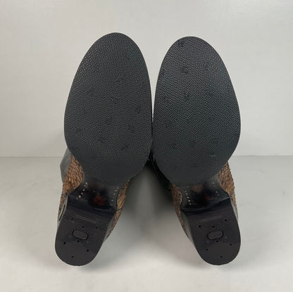 Vintage Larry Mahan Python Snakeskin Cowboy Boots | Reticulated | Men’s 12 D