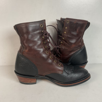 Vintage Durango Kiltie Packer Boots 10.5 D USA Made Bullhide