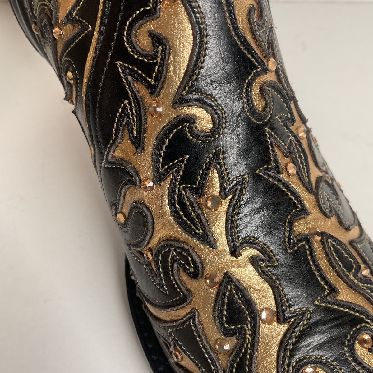 Back at the Ranch Western Zip Cowgirl Boots | Custom | Priscilla Crystals | 7.5