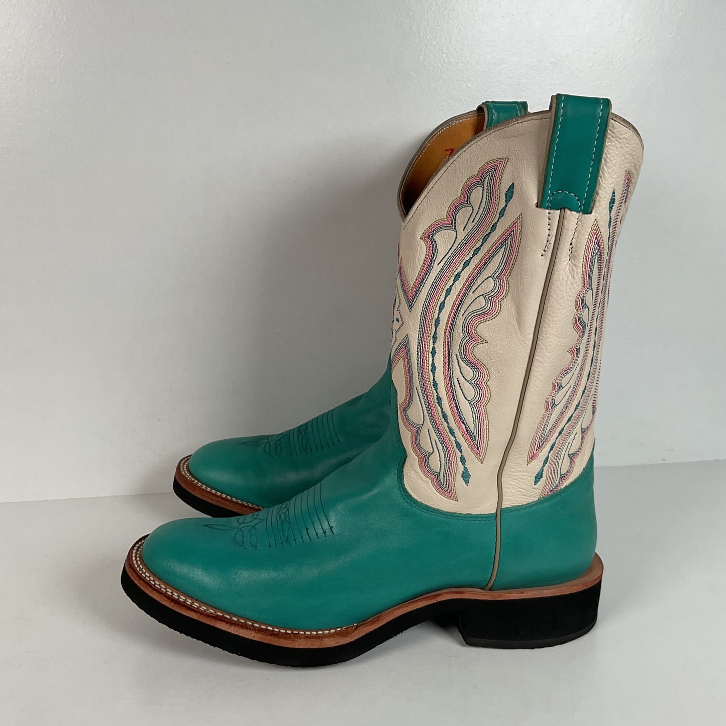 Justin Tekno Crepe Cowgirl Boots | USA Made | Turquoise | Women’s 10 B