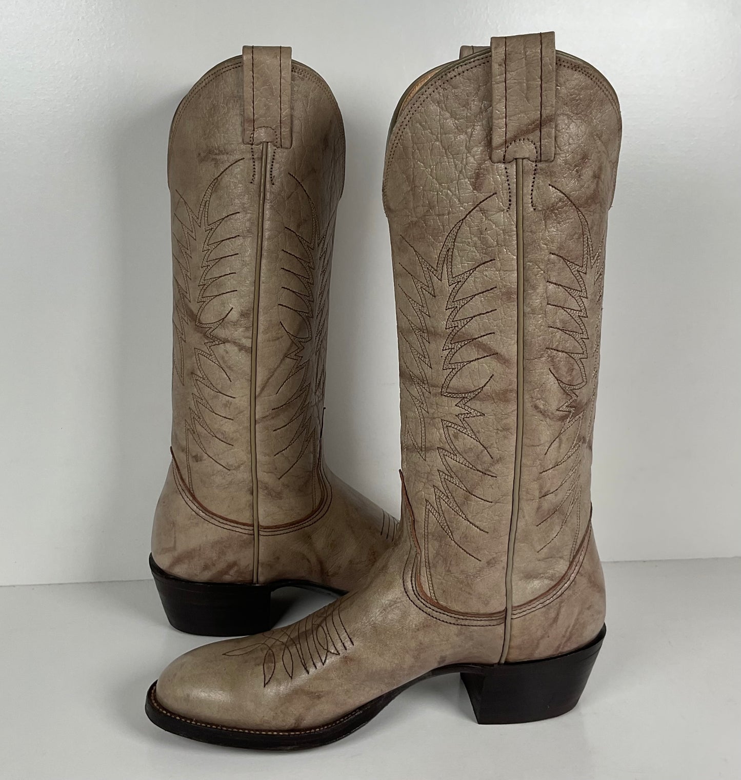Vintage Nocona Cowgirl Boots | Marbled Grey | Men’s 6 | Women’s 7