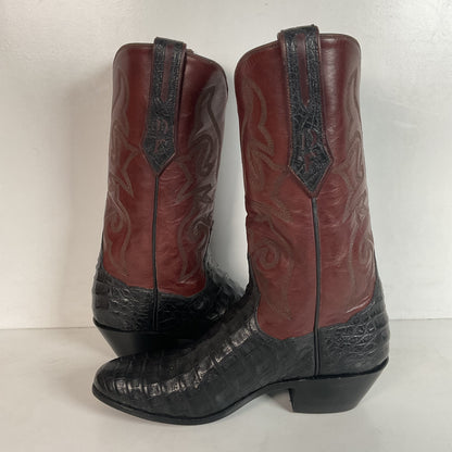 J B Hill Women’s Exotic Caiman Cowgirl Boots 7.5 B Belly Cut Custom