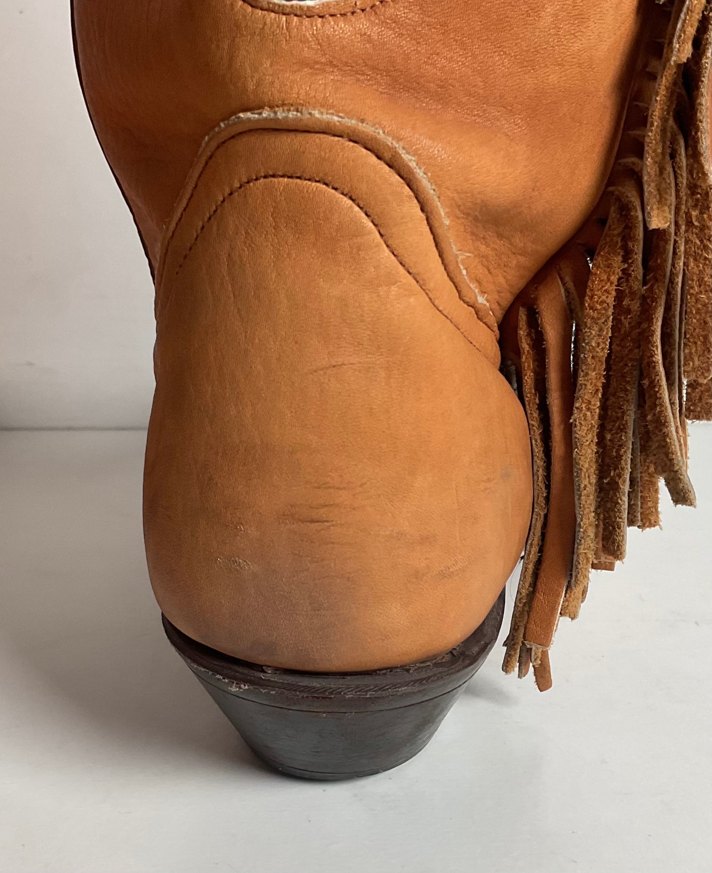 Vintage Code West Navajo Fringe Cowgirl Boots 8.5 M USA Made