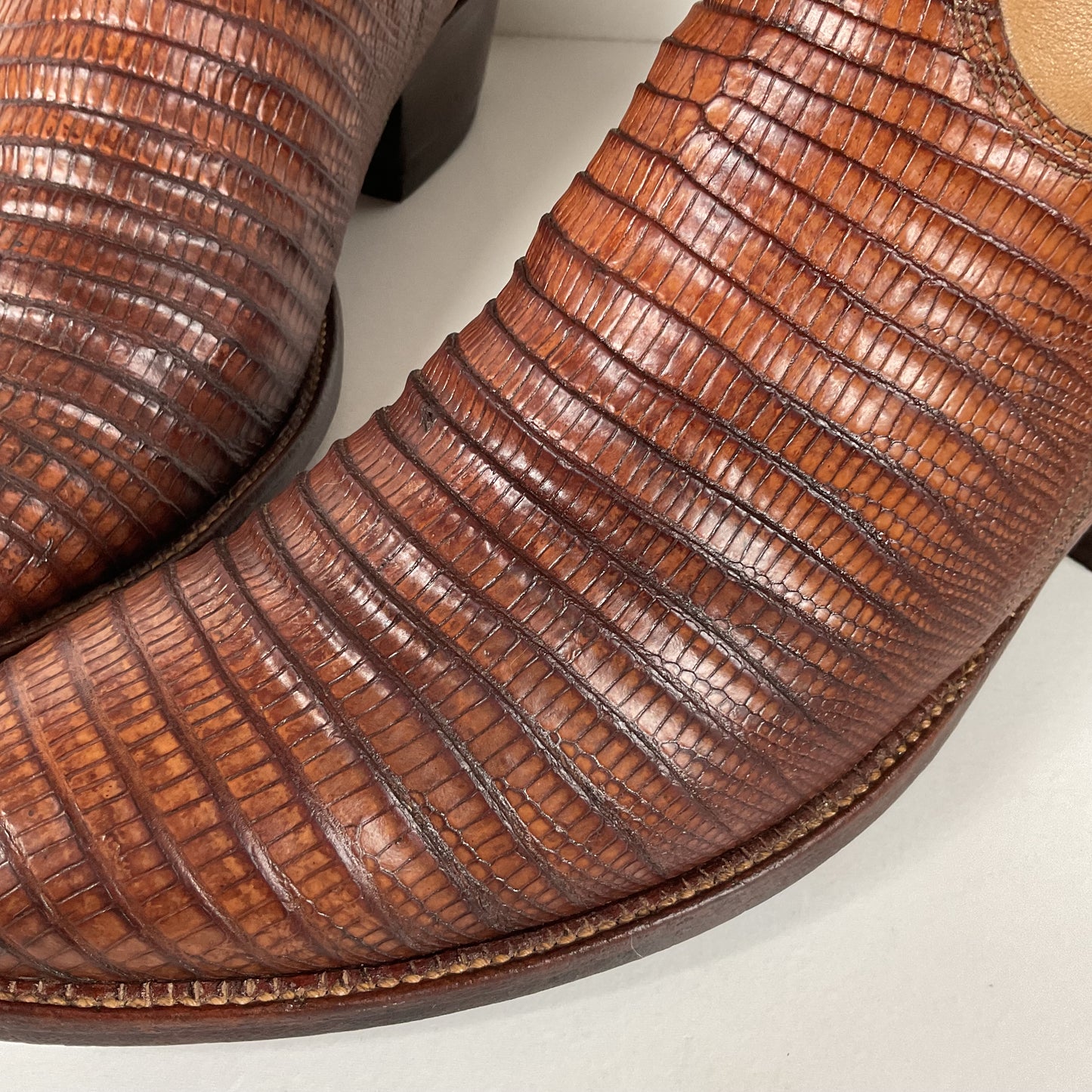 Vintage Lucchese San Antonio Cowboy Boots | Teju Lizard | Narrow | Men’s 9.5 B