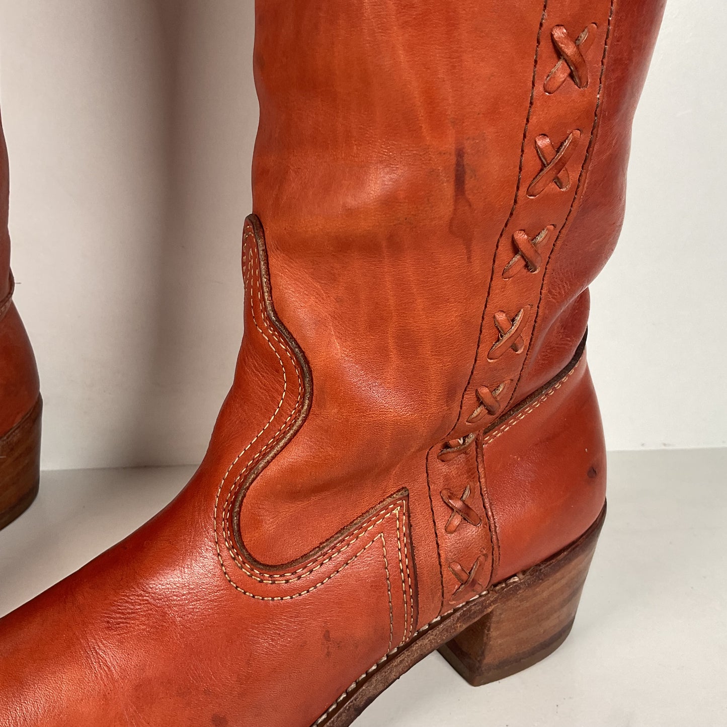 Vintage Dexter Campus Boots | Distressed | Braided | USA Made | Women’s 10 M