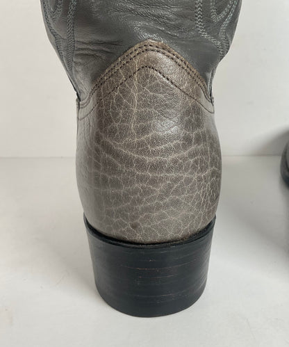 Vintage J. Chisholm Bullhide Cowboy Boots | USA Made | Grey | Men’s 8.5 D