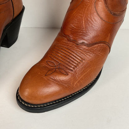 Olathe Brown Mule Buckaroo Boots | Tall Top | USA Made | Men’s 8.5 D