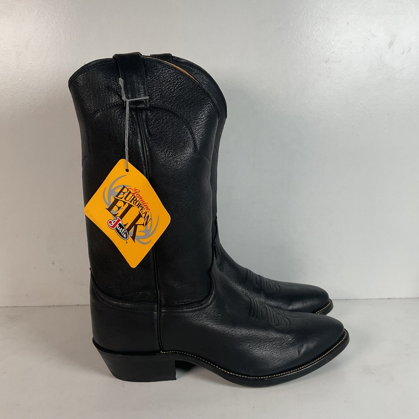 Vintage Justin European Elk Cowboy Boots | USA Made | 11 EE
