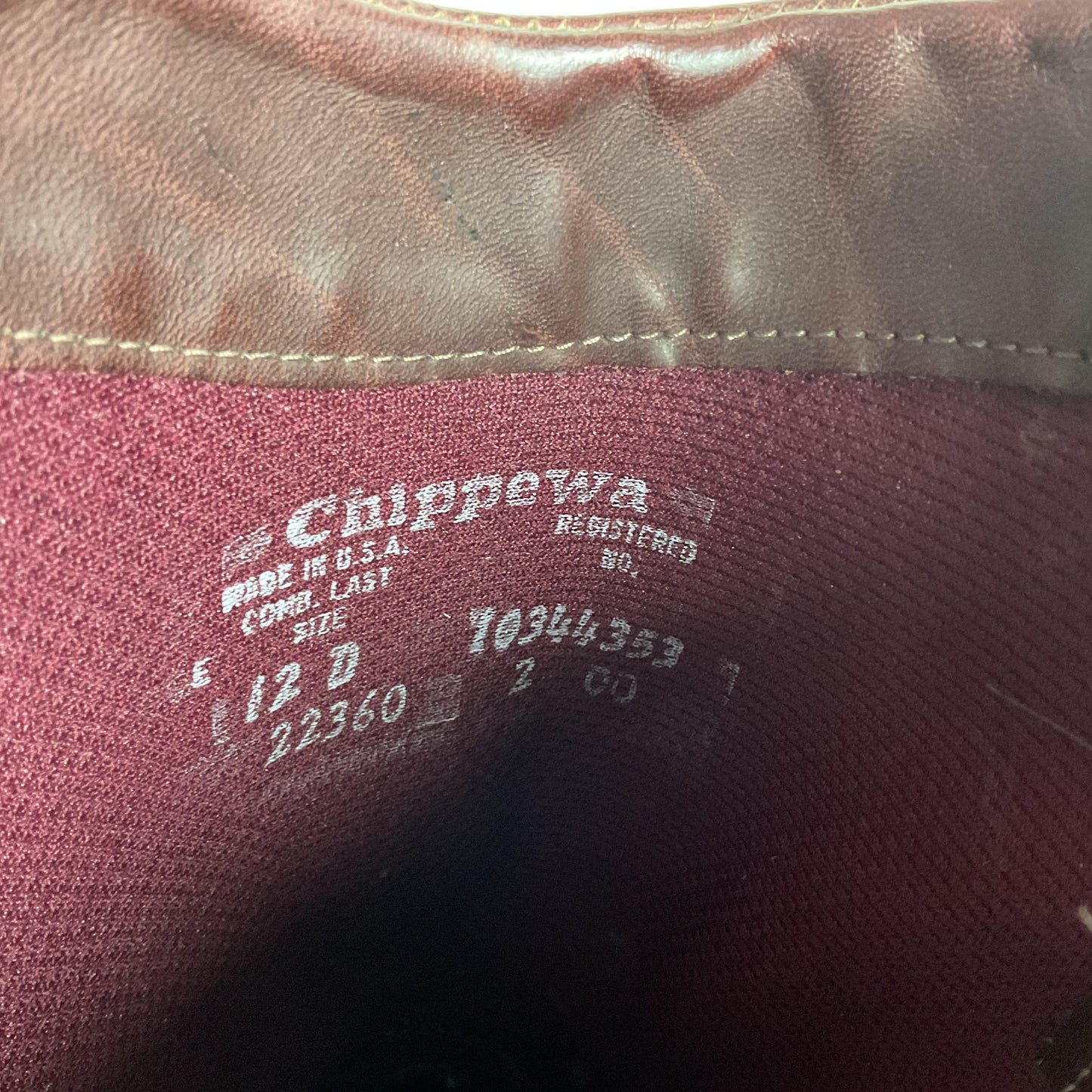 Chippewa Winter Insulated Cowboy Boots 12 D USA Made